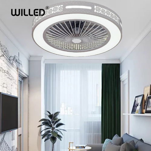55 cm 50 cm Ceiling Fan lamp remote Control mobile phone app with lights Indoor home ceiling fans round